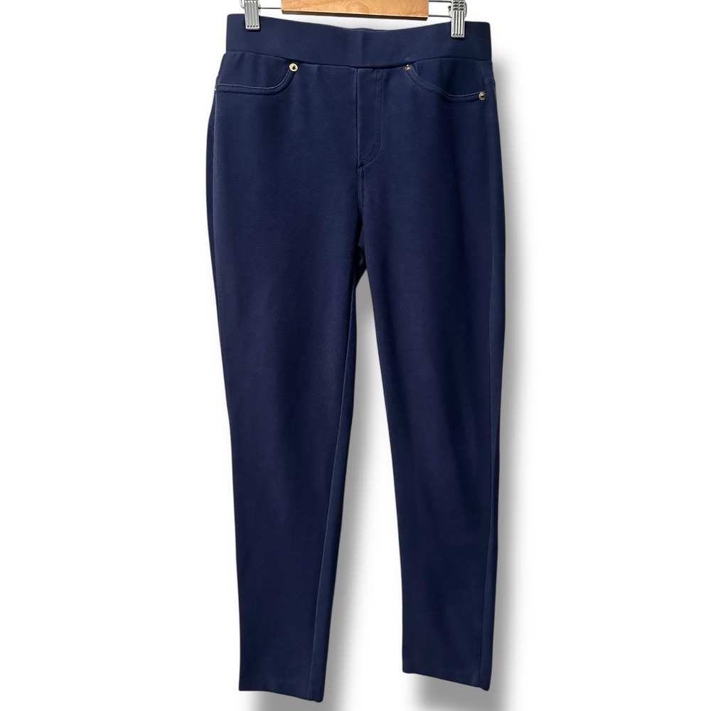 Michael Kors Women's  Slim Fit Ankle Jeggings Pants‎ Navy S Quiet Luxury Office